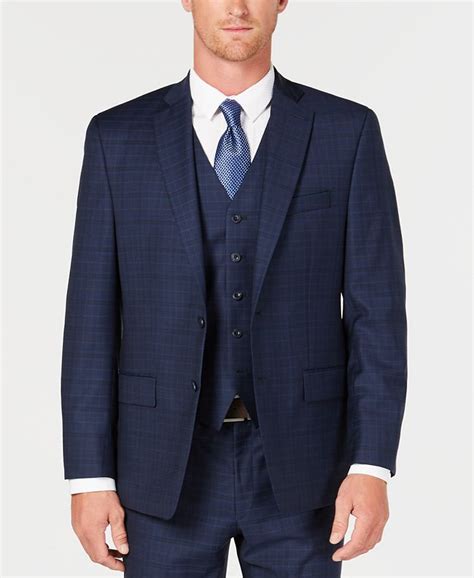 michael kors macys suit navy|Michael Kors Men's Classic/Regular Fit Natural Stretch Navy.